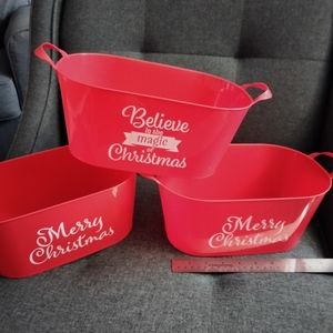 Christmas pails 3 count